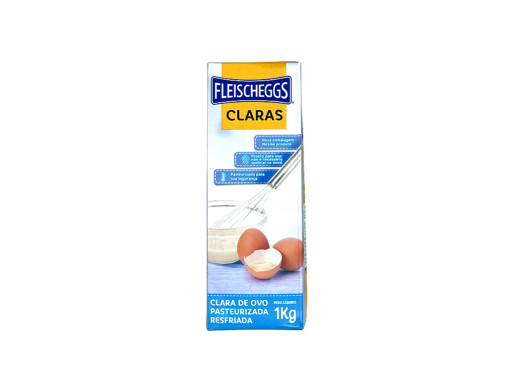 CLARA DE OVO PASTEURIZADA RESFRIADA FLEISCHEGGS 1 KG (CX 12 UN)